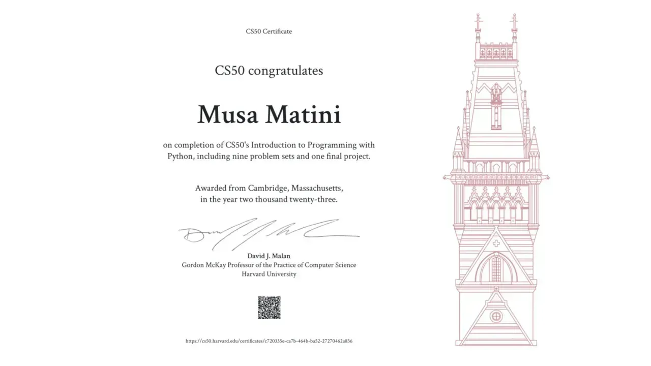 CS50P Certificate